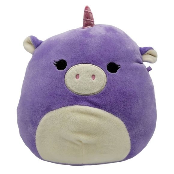 2/$15 Squishmallows Astrid Cow Unicorn Plush Purple 8" Tail Stuffed Kellytoy - Picture 1 of 9